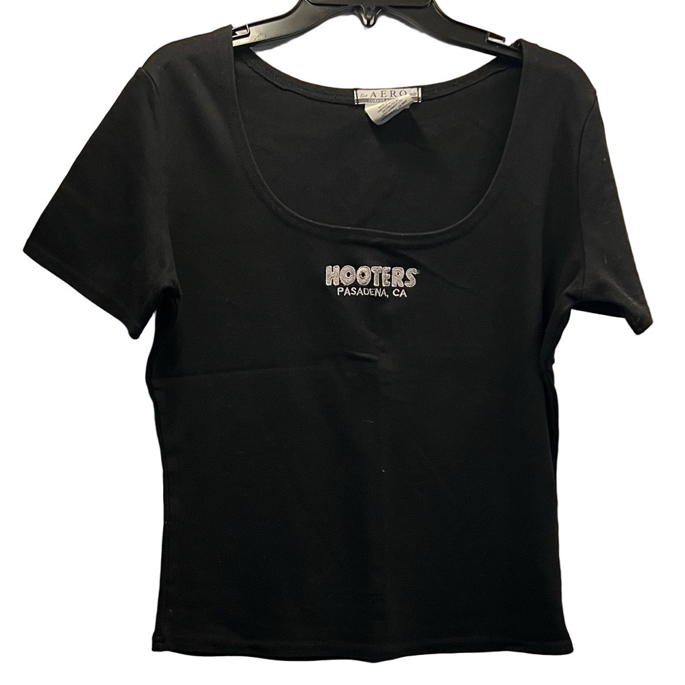 AERO Black Short Sleeve Women's Top